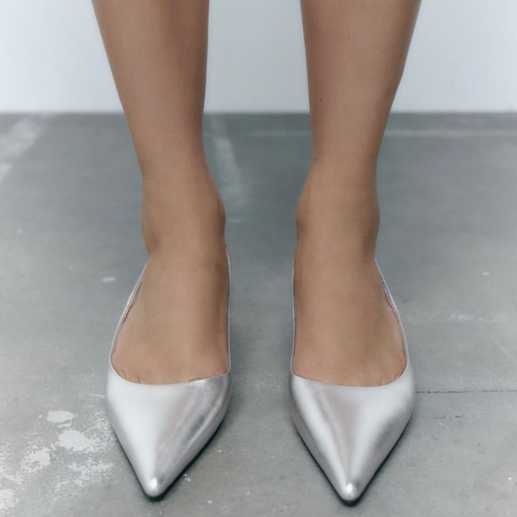 ❌SOLD❌NWT Zara Leather Slingback Shoes Size 7.5(38) - Picture 5 of 10